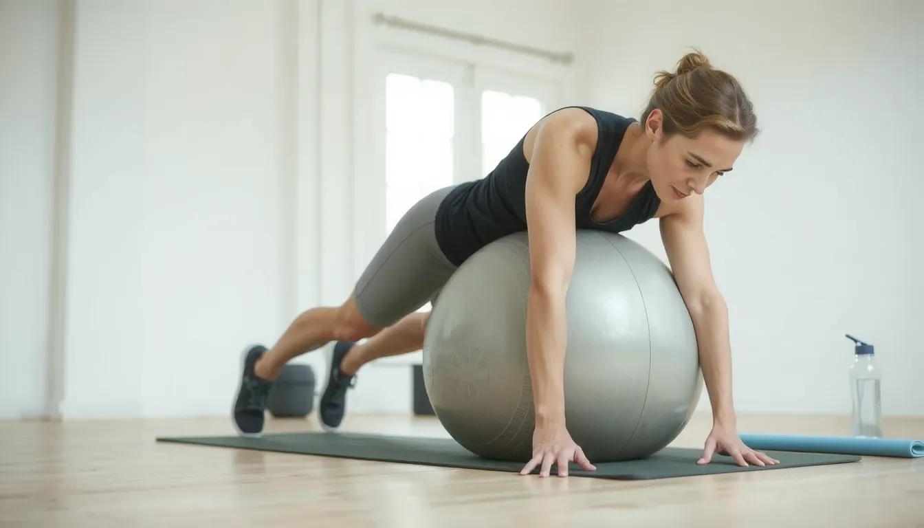 gainage swiss ball